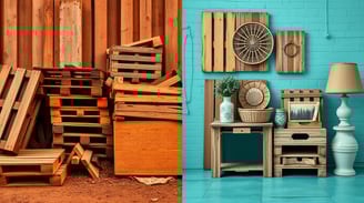 repurposed pallets turned into decorative home décor