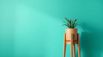 wooden plant pot holder
