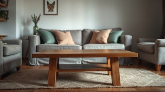 wooden coffee table