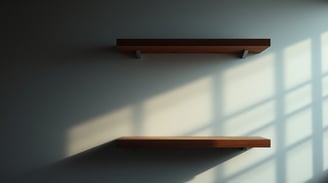 wooden floating shelves