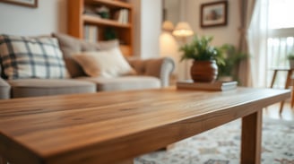 wooden coffee table
