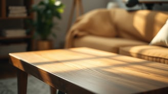 wooden coffee table