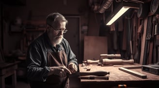 woodworker working on his craft
