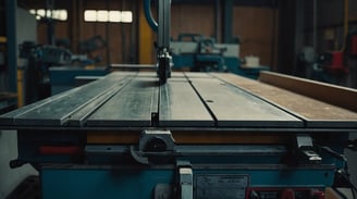 a table top sawdusted machine in a factory