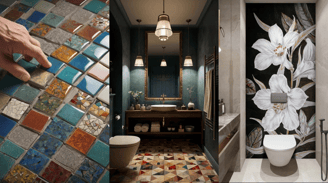 creative mosaic tiles for bathroom design