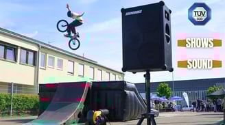 bmx & Mtb airbag show mieten - mobile rampen at tüv center Esslingen neckarwiesenfestival