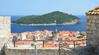 Lokrum Island off Dubrovnik, Croatia taken from the wall