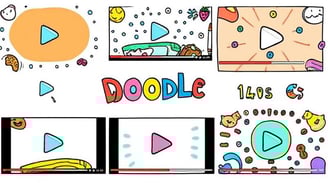Examples of colorful doodle videos