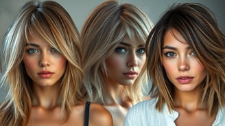 3 women with shag haircuts