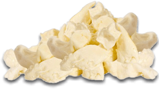 Raw cheese curds - white