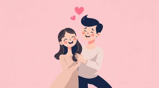 a man and woman standing next to each other