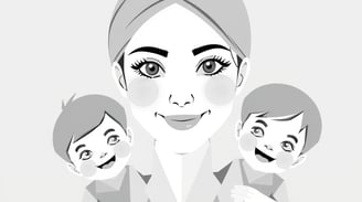 a woman with her children