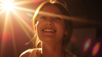 a woman with a smile on her face