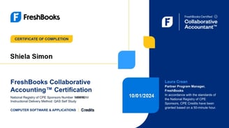 Freshbooks Collaborative Accounting Certification