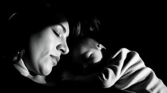 mom and baby sleeping