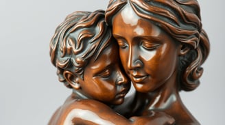a statue of a woman holding a child