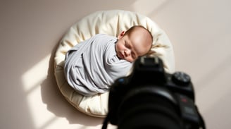 a baby is sleeping in a round shaped object