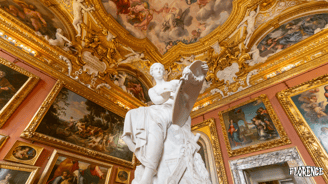 a statue of a woman in Pitti Uomo