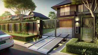 automatic sliding door in a bungalow