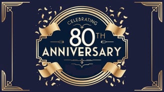 80th anniversary banner