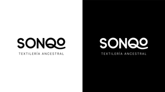 Nueva imagen de la marca Sonqo Textilería Ancestral sobre fondo blanco y negro