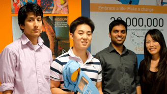 Stanford students Naganand Murty, Linus Liang, Rahul Panicker, Jane Chen developed infant warmer