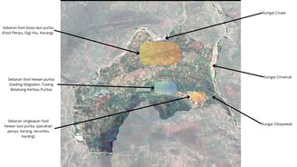 sebaran fosil yang ada di desa jembarwangi
