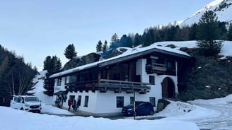 a house with a mountain view of a house