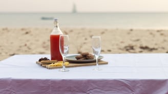 pop up beach dinner