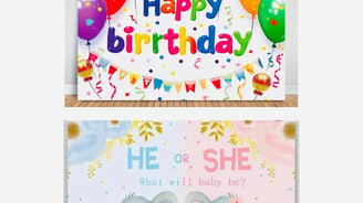 Birthday and Gender Reveal Banners