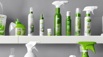 a collection of personal care products arranged on a white surface