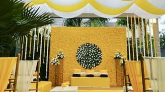 Stage decoration for Haldi ceremony