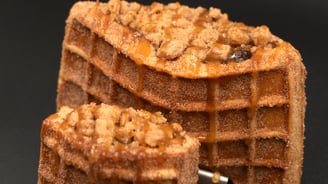 apple pie stuffed waffle