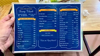 Cao Bang menu