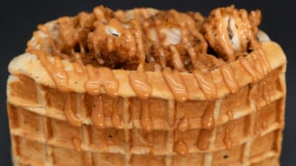 classic chicken stuffed waffle