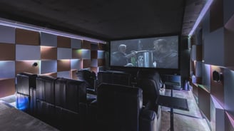 Cinema room at Villa El Rincon