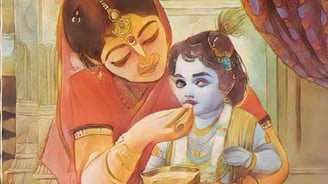  An artistic representation of Krishna, symbolizing the essence of divine service and spiritual