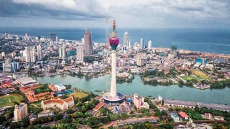 a city skyline view of a city with a view of a city