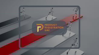 Product Registration UAE Logo with cutting delays in background blog faster
