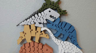 Flexible Dinosaur Toy Set, Sensory Toy, Montessori Toy, 6-Piece Set, 3D Printing, 3D Printing