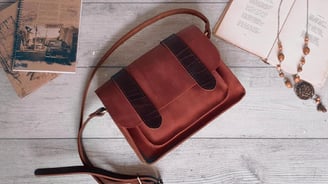 Leather shoulder bag, small shoulder bag for women