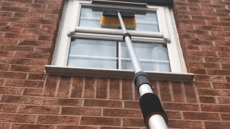 window being cleaned on a house in malvern