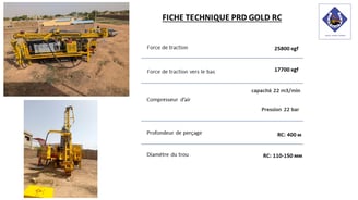 Fiche technique PRD GOLD RC