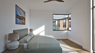 Interior Bedroom Rendering of Luxury Townhome in Midway, Utah