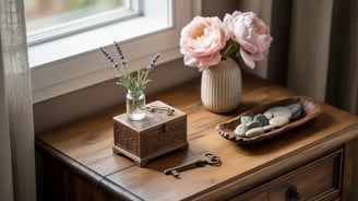a vase with flowers in a vase on a table