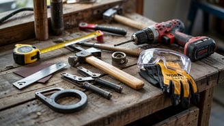 a variety of tools on a table