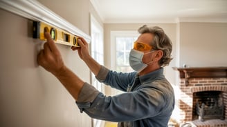 a man in a mask working