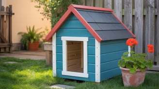 a painted dog house