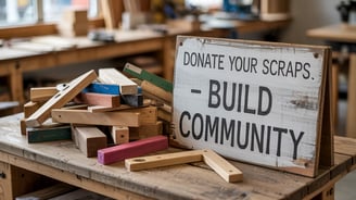 a sign that says, donate to the community