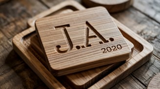 a wooden coaster